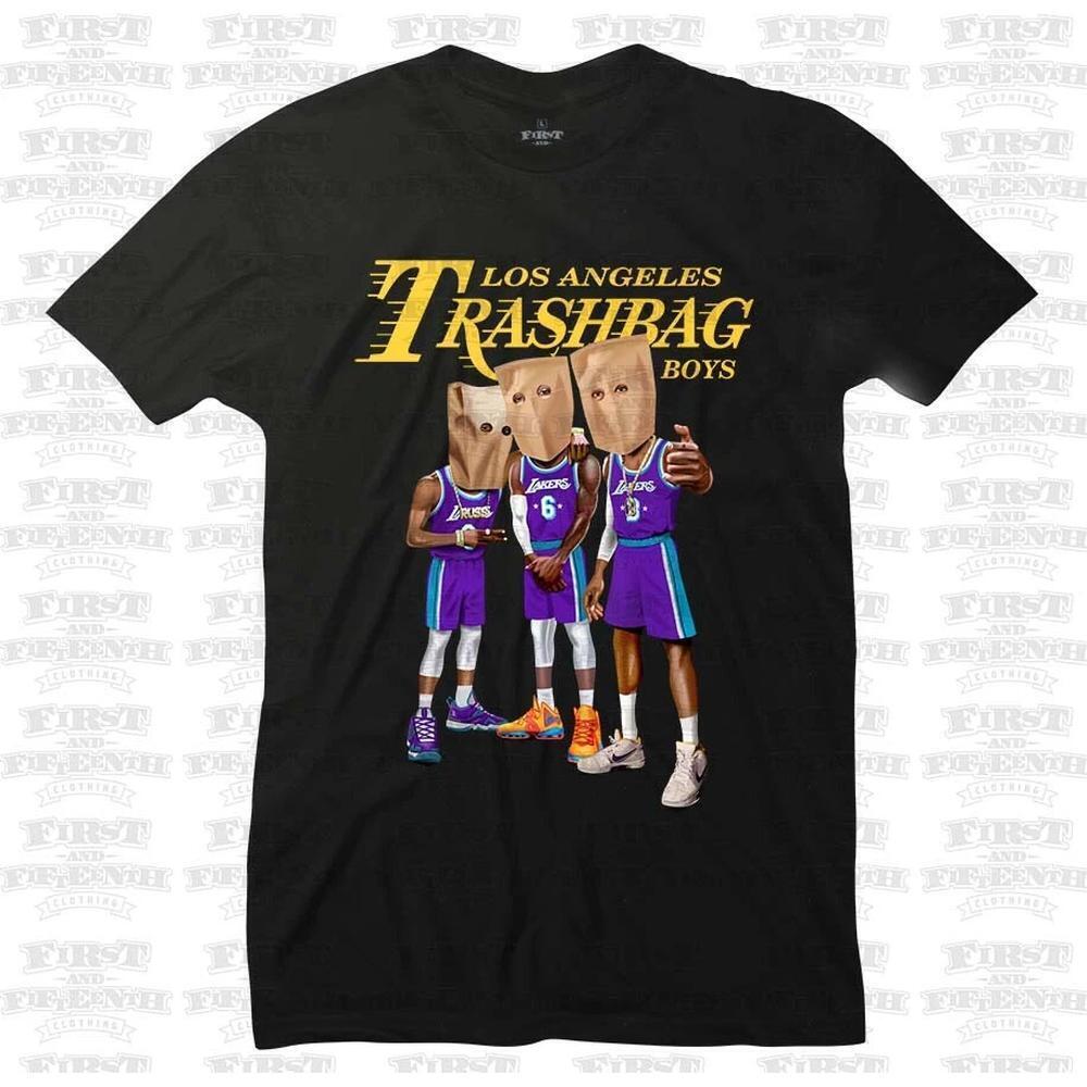 Los Angeles Lakers Trash Bag Boys Lebron Westbrook Davis Tee Unisex T-Shirt